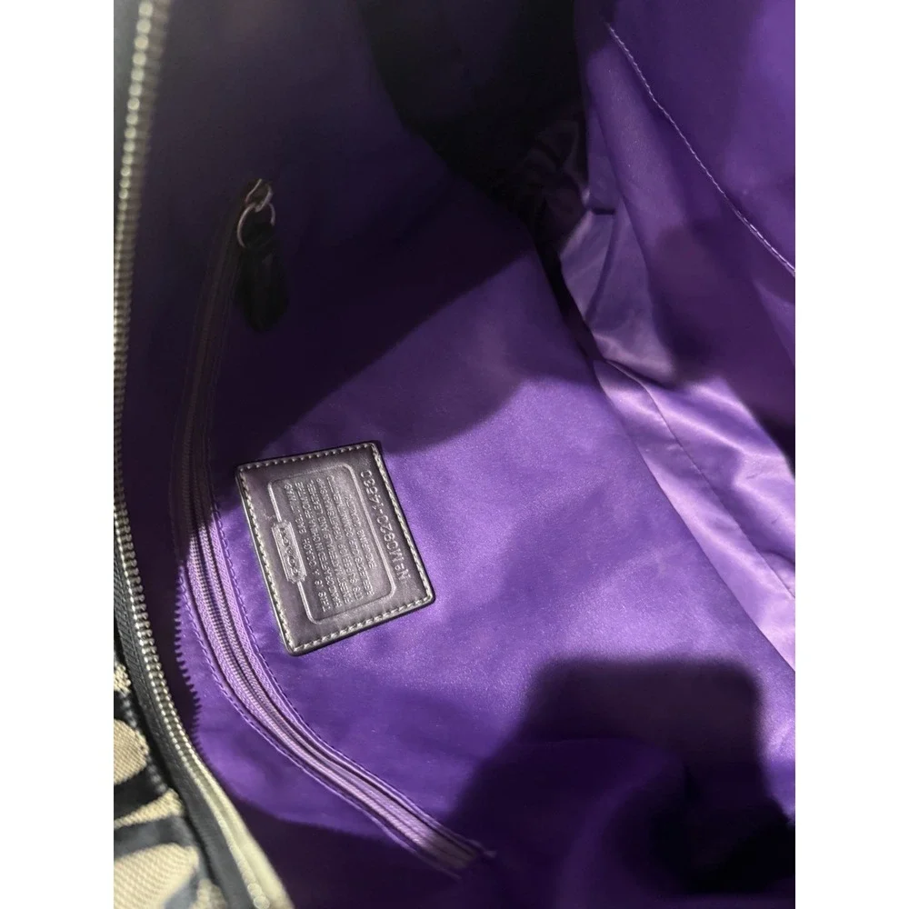 Coach Poppy Signature Black Canvas Double Handle Tote Bag, No. C1020-14530 T
